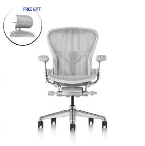 허먼밀러 에어론 풀CD (B사이즈) 미네랄화이트/실버(미국정품)